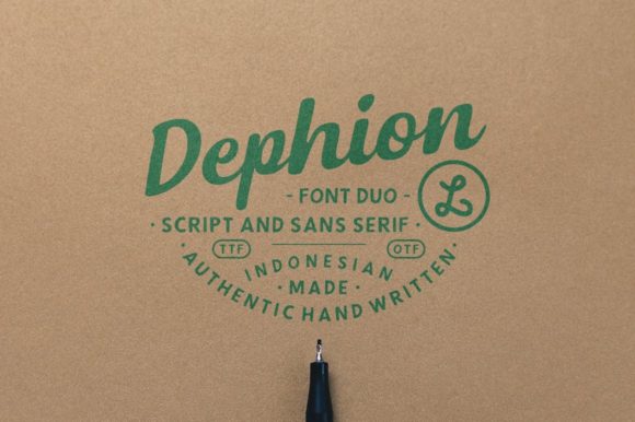 Dephion: The Handmade Font for Authentic Design