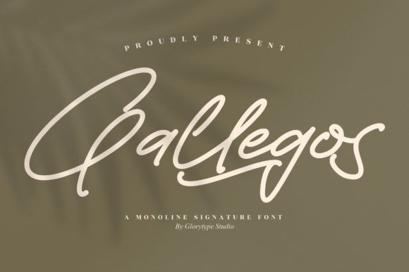 Gallegos: The Monoline Script Font for Modern Branding