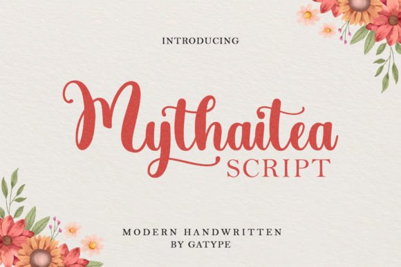 Mythaitea: A Script Font for Modern Branding